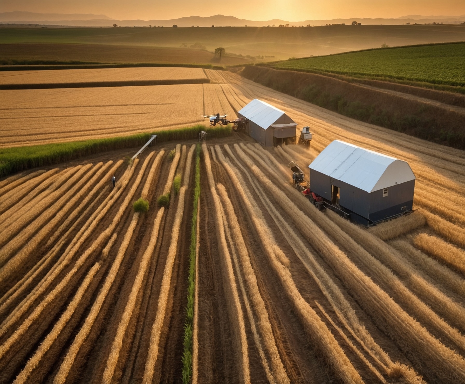 Trigo cultivado con técnicas avanzadas